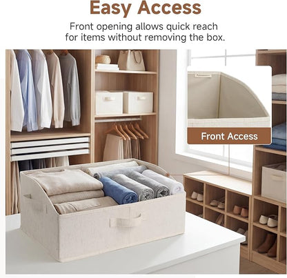 StorageWorks Trapezoid Storage Bins, Linen Closet Organizer, Closet Organizer - Image 3