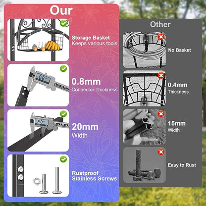 OLV Garden Hose Holder, Freestanding Water Hose Holder Stand - Image 3