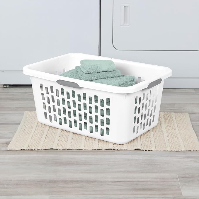 Sterilite Laundry Basket, Plastic Clothes Hamper, Large Rectangle Bin - Image 4