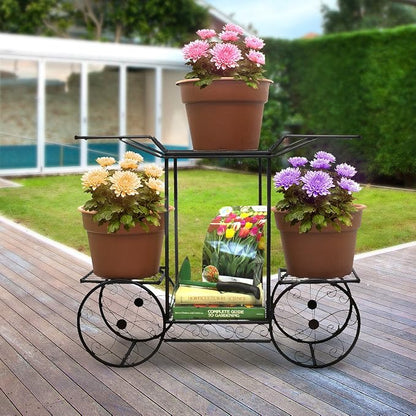 Sorbus® Garden Cart Stand & Flower Pot Plant Holder Display Rack, 6 Tiers - Image 2