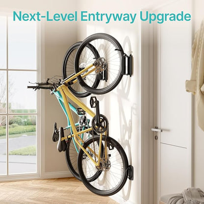 2 Pack Bike Hooks for Garage, Heavy Duty Swivel Bike Wall Mount, Holds 77 Lbs - Image 5