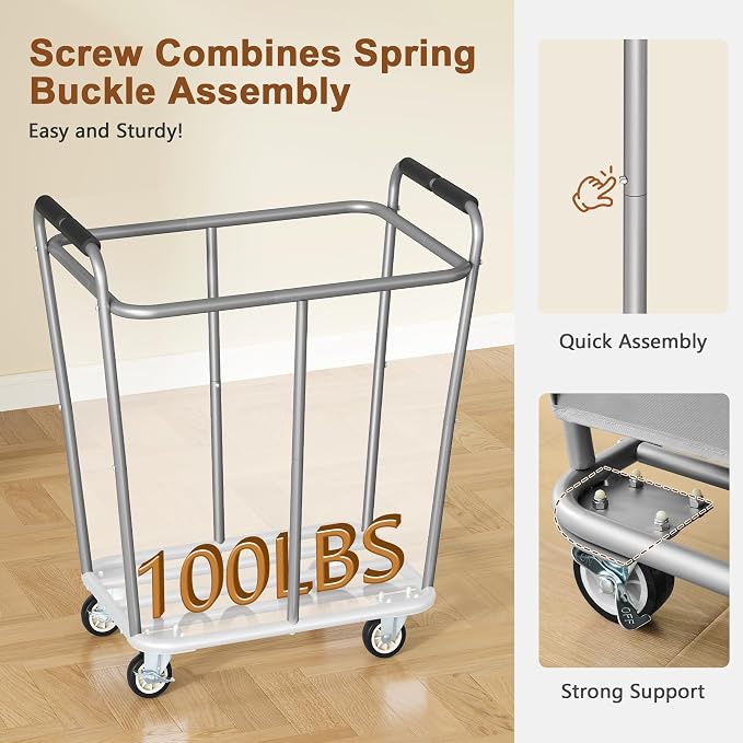 Hoctieon Large Laundry Cart - Image 5