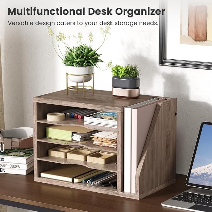 Wooden Mail Organizer, Desk Organizer - Image 2