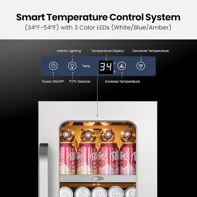 Whynter Beverage Refrigerator 15 inch Drink Fridge - Image 7