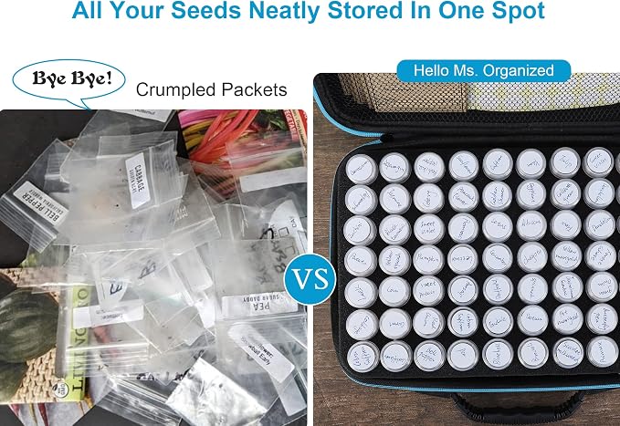 140 Slots Seed Storage Organizer, Garden Saving kit Seed Organizer - Image 4
