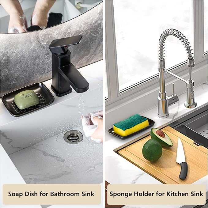 Gomakren Soap Dish for Shower, Bar Soap Holder, Ceramic Soap Dishes for Bar Soap - Image 7