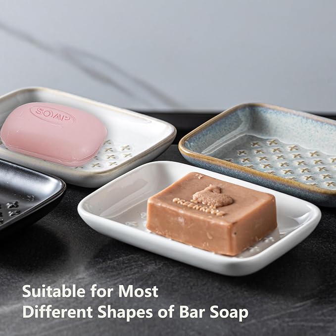 Gomakren Soap Dish, Shower Soap Holder, Ceramic Soap Dishes - Image 4