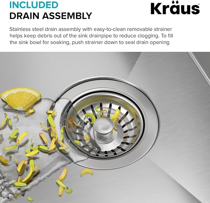 KRAUS Standart Pro 14 -inch Undermount Single Bowl 16 Gauge Stainless Steel Bar - Image 11