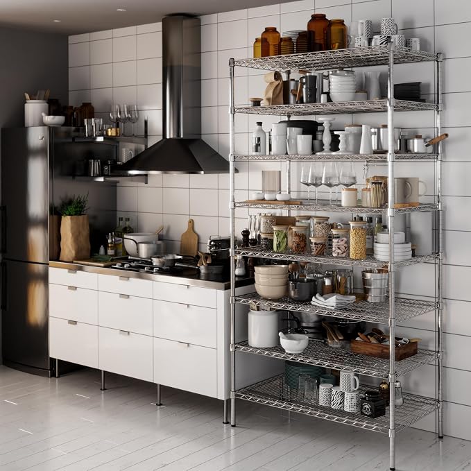 24" Deep x 42" Wide x 86" Height Wire Shelving Kit | 8-Tier | NSF Commercial - Image 2