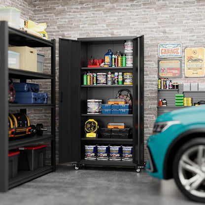 73" H Metal Garage Storage Cabinet - Image 2