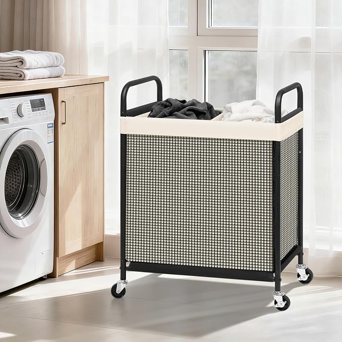STORAGE MANIAC Rolling Laundry Hamper - Image 2