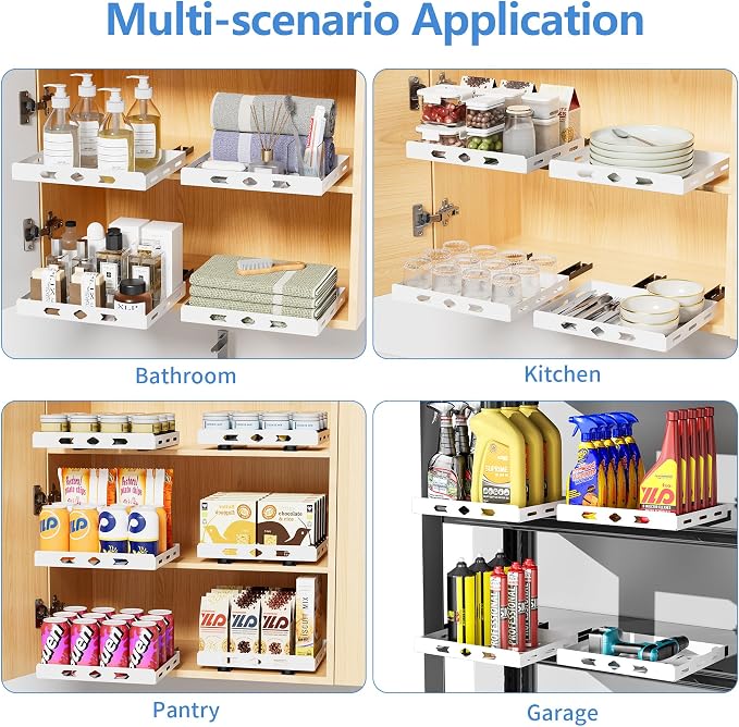 XLP Pull-Out Spice Rack Organizer – Heavy Duty Slide-Out Cabinet Storage | Fits - Image 9