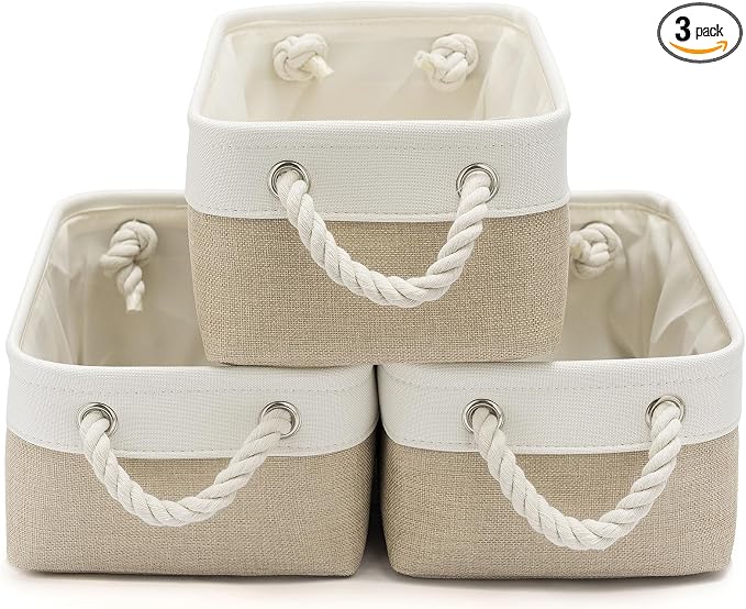 11.8x7.9x5.2 Inch Fabric Small Storage Bins by VQRTEXAStorageBasket