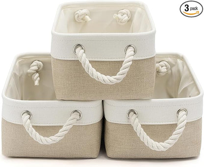 11.8x7.9x5.2 Inch Fabric Small Storage Bins by VQRTEXAStorageBasket