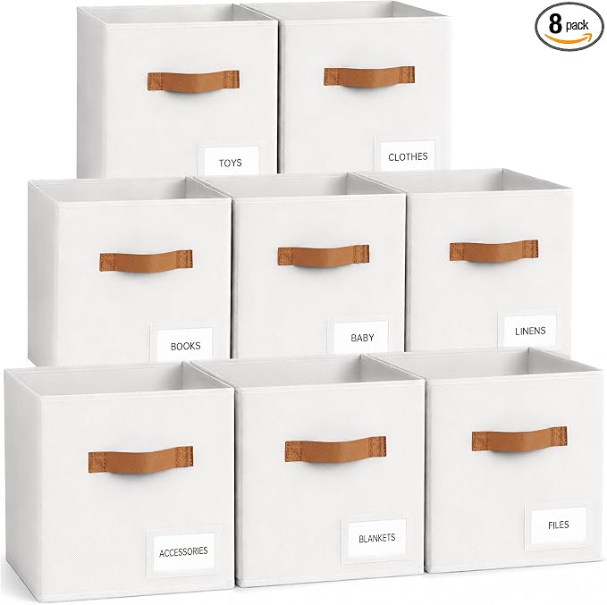 Storage Cubes 8 Pack, 11 Inch Fabric Storage Cubes Organizer Bins by Unknown