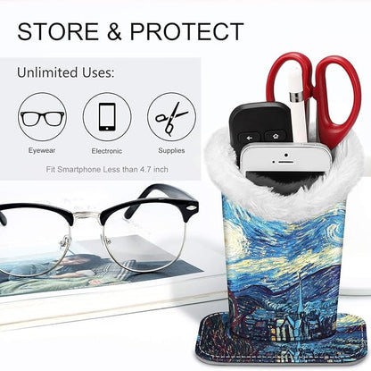 Fintie Plush Lined Eyeglasses Holder, Glasses Stand Case, Anti-scratch Glasses - Image 5