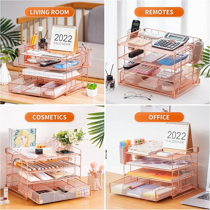 Lavatino 4-Tier Desk Paper Letter Tray Organizer - Image 5