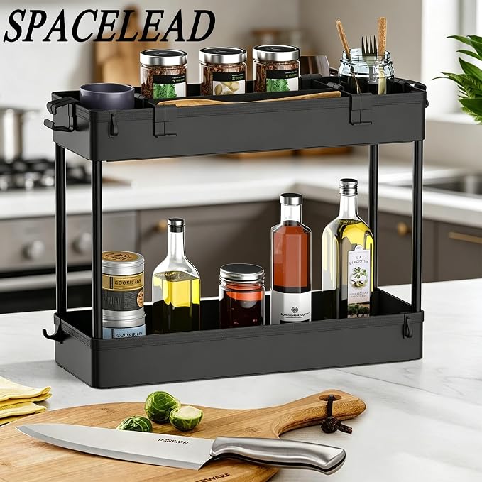 SPACELEAD Slim Storage Cart 3 Tier, Bathroom Organizer Rolling Utility - Image 7