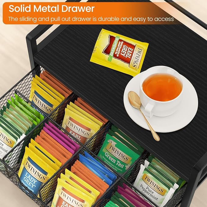 Homode Wood Tea Bag Organizer, Teabag Holder - Image 6