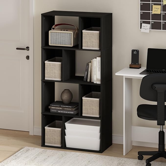 Furinno DALY Book Shelf, 8-Cube Bookshelf, Cube Storage Organizer Bookcase - Image 2