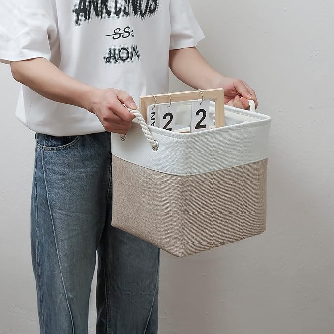 MidmmVick 11 x 11 Inch Cube Storage Bins, 6 Pack Large Collapsible Fabric - Image 6