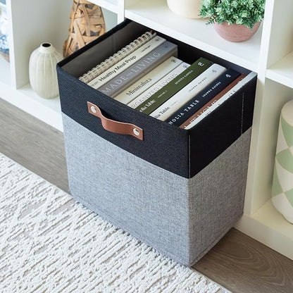 OrganiHaus 13" x 13" x 13" Cube Fabric Storage Bins Set of 4, Fabric Storage - Image 5