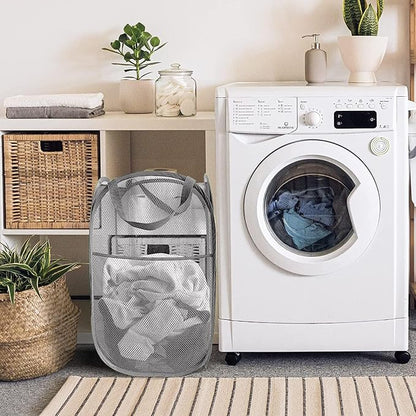 Larpur Pack of 3 Pop up Laundry Hampers, Collapsible Laundry Baskets, Portable - Image 5