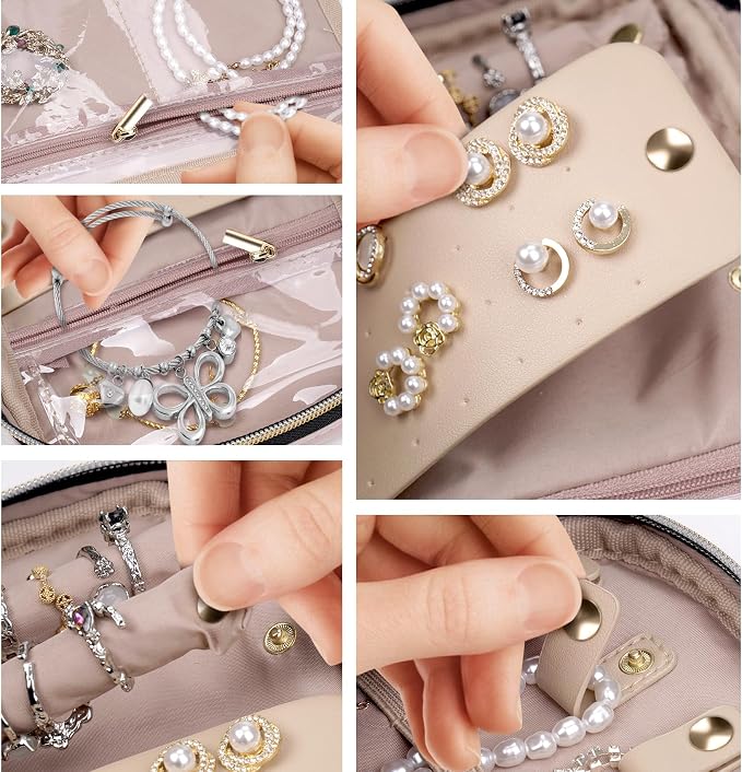 Jewelry Travel Case Organizer for Necklaces, Soft Sided - Image 5