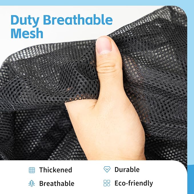 2 Pack Mesh Laundry Bags, 24 x 35 Inches Heavy Duty Drawstring Dirty Clothes Bag - Image 2