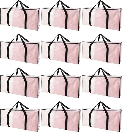 Extra Large Moving Bags with Zippers & Carrying Handles, Heavy-Duty Storage Tote by PANDA+JOYS