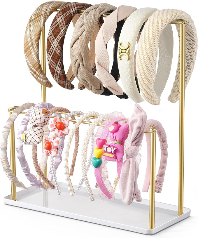 Headband Holder Organizer Metal 2-Tier by Josmimic