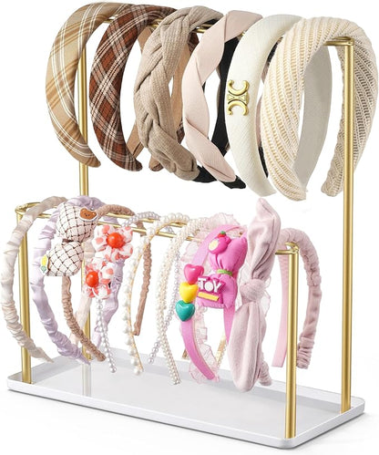 Headband Holder Organizer Metal 2-Tier by Josmimic