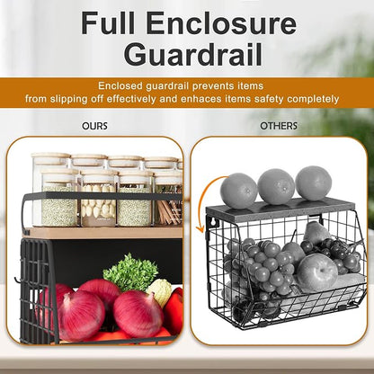 Magnetic Shelf for Fridge, Onion and Potato Spice Snacks Fruit and Vegetable - Image 2