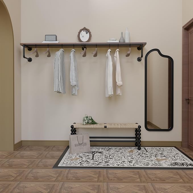 Clothes Rack 70in, Wall Mounted Garment Racks - Image 5