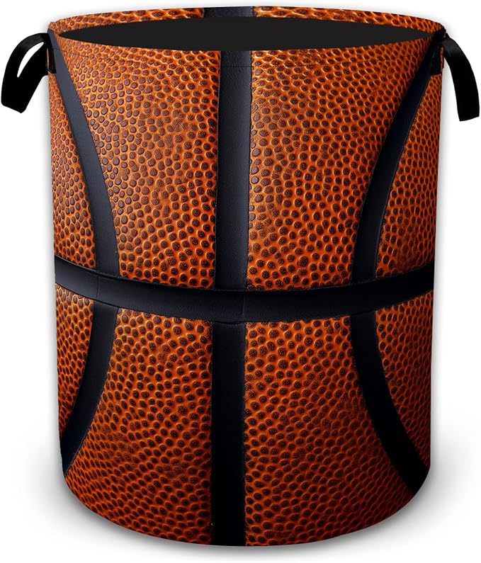 Basketball Texture Laundry Basket by JOPOWIDE