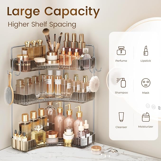 3-Tier Corner Organizer with Hooks - Image 6