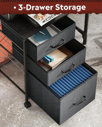 DEVAISE Mobile File Cabinet, Rolling Printer Stand - Image 5