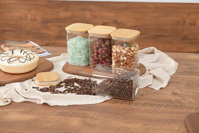 37oz Airtight Glass Square Storage Canister - Image 8