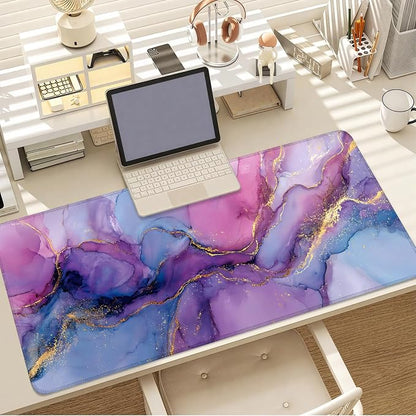 Purple Marble Ink Mouse Pad – Large Extended Desk Mat 35.43 x 15.75 in – - Image 7
