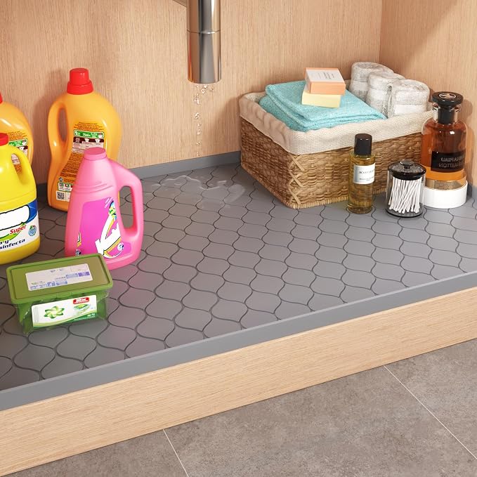 Silicone Under Sink Mat 19" x 19", kitchen Essentials and Gadgets, Shelf liner - Image 2