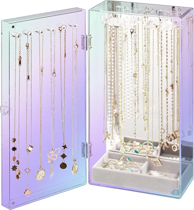 Lolalet Necklace Holder Organizer, Acrylic Jewelry Organizer by Lolalet