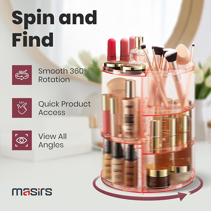 Masirs Rotating Makeup Organizer - Image 4