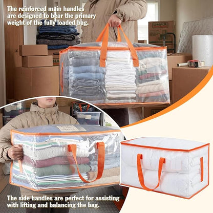 KYODOLED 2-Pack Clear Moving Bags Heavy Duty Extra Large, Storage Totes - Image 4