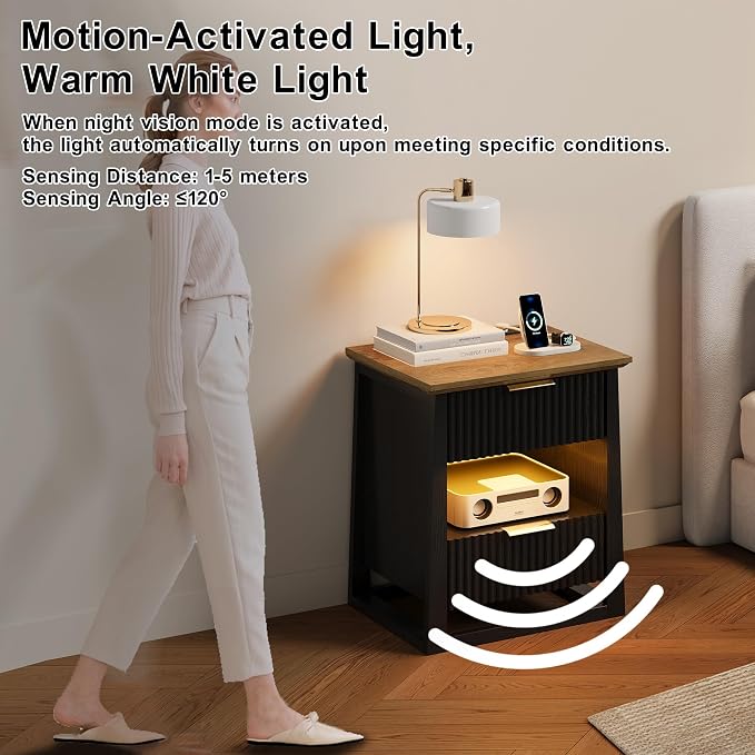 HIFYOBRO Fluted Nightstands - Image 6