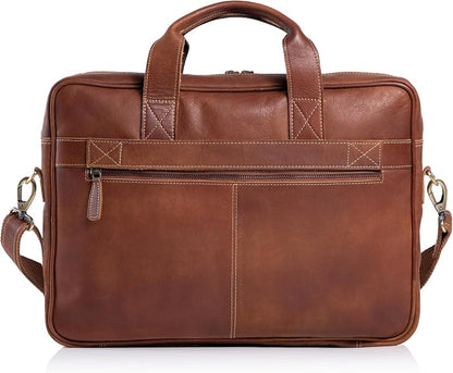 KomalC 16 Inch Leather briefcases Laptop Messenger Bags - Image 5