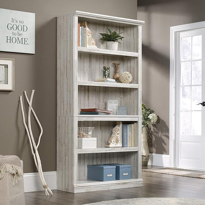 Sauder 5 Tier Book Shelf Wooden Bookcase Multipurpose Bookshelf - Image 2