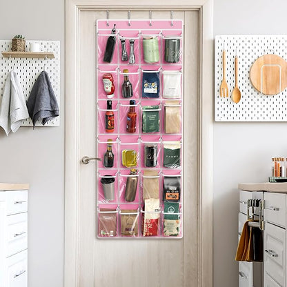 Simple Houseware 24 Pockets Large Clear Pockets Over The Door Hanging Shoe - Image 7