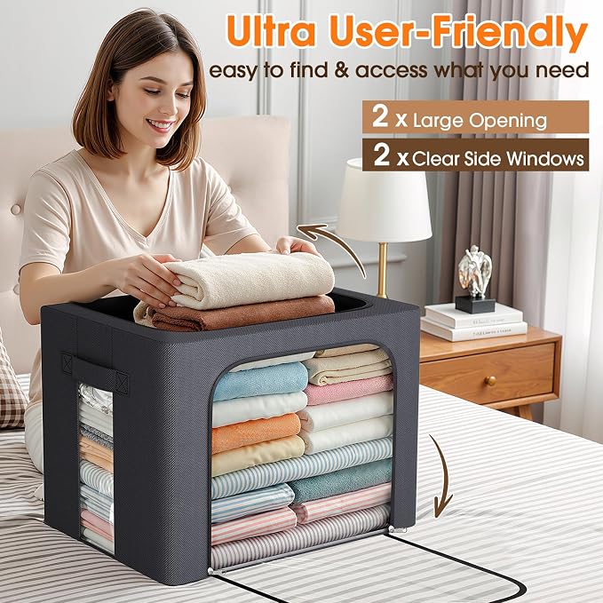 3 Pack Clothes Storage Bins - Image 5