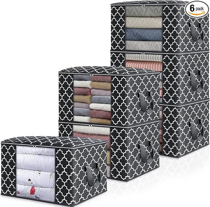 WISELIFE Storage Bags 100L 6-Pack Large Blanket Clothes Organization and by WiseLife