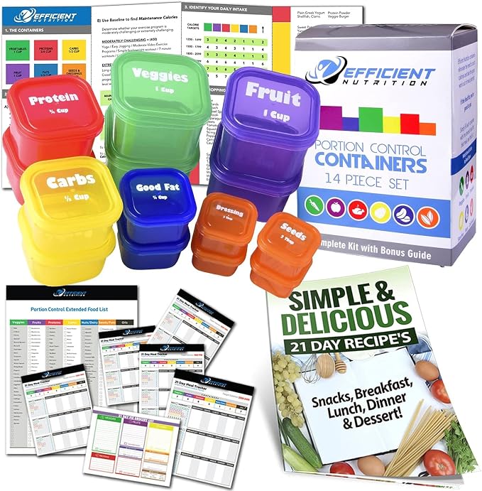Efficient Nutrition Portion Control Containers DELUXE Kit - Image 9